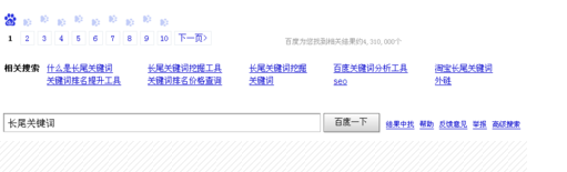 相关搜索的长尾关键词