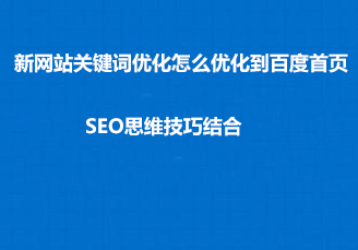 SEO技巧：新网站关键词优化怎么优化到百度首页【思维篇】