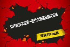 <b>site首页不在第一是什么原因及解决方法</b>