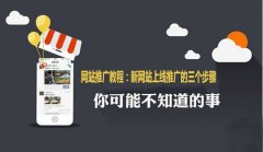 网站推广教程：新网站上线推广的三个步骤