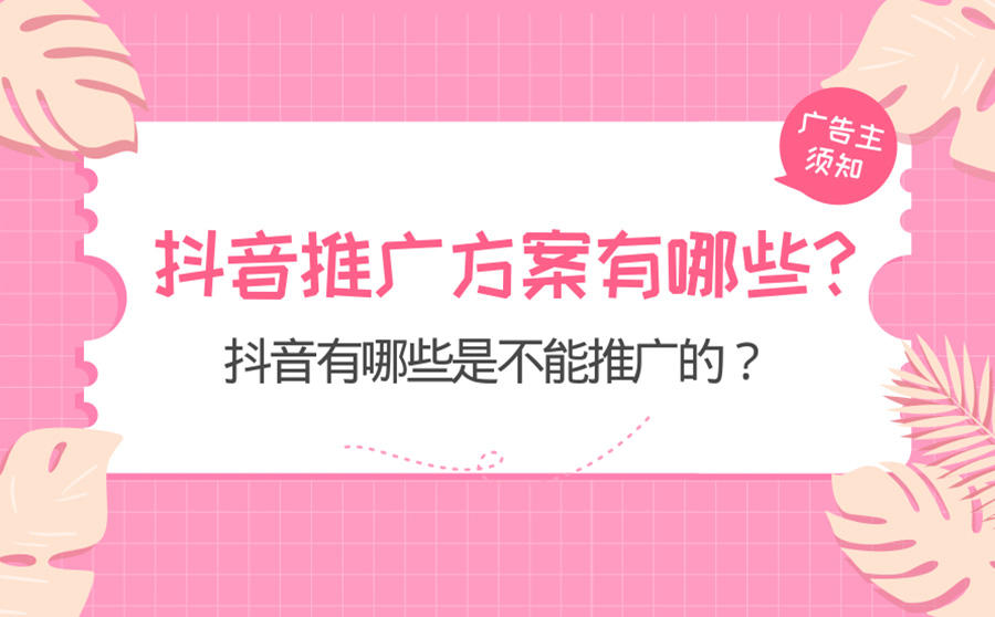<b>抖音推广方案有哪些？ 抖音有哪些是不能推广的？</b>