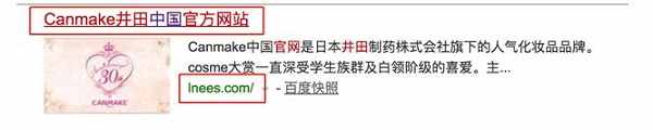 非官方网站但标题为官网的负面案例
