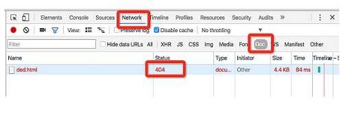 判断自己网页返回码是否是404的示意图