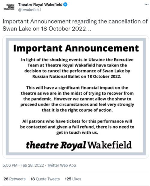 制裁俄罗斯猫和树以及芭蕾舞,连柴可夫斯基也不放过!网友:连呼吸都有错?