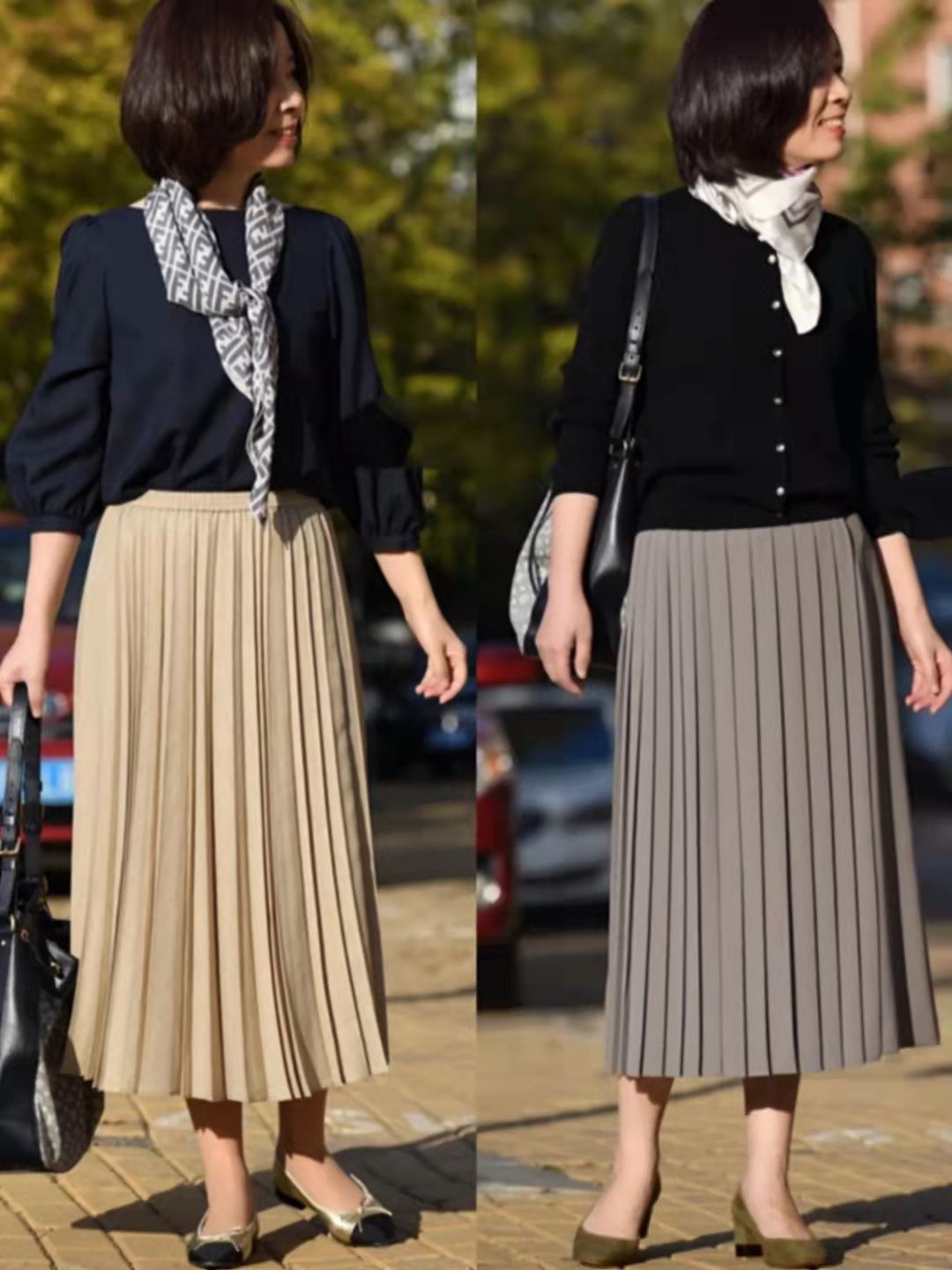 丝巾的系法和搭配图(今年流行的时尚丝巾系法)(4)