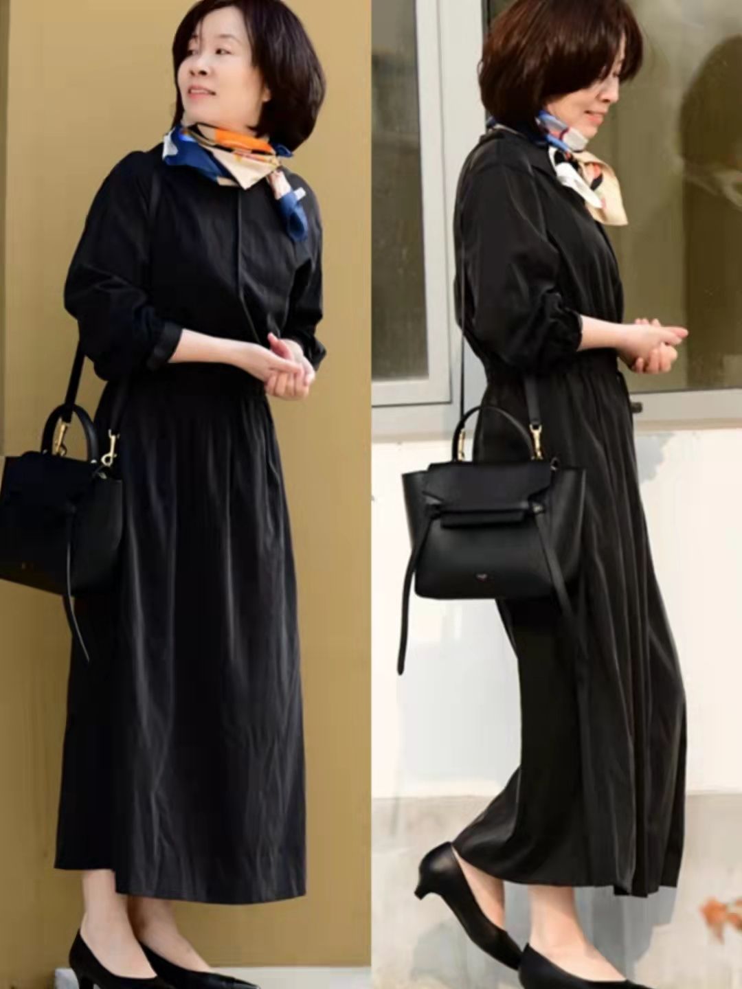 丝巾的系法和搭配图(今年流行的时尚丝巾系法)(7)