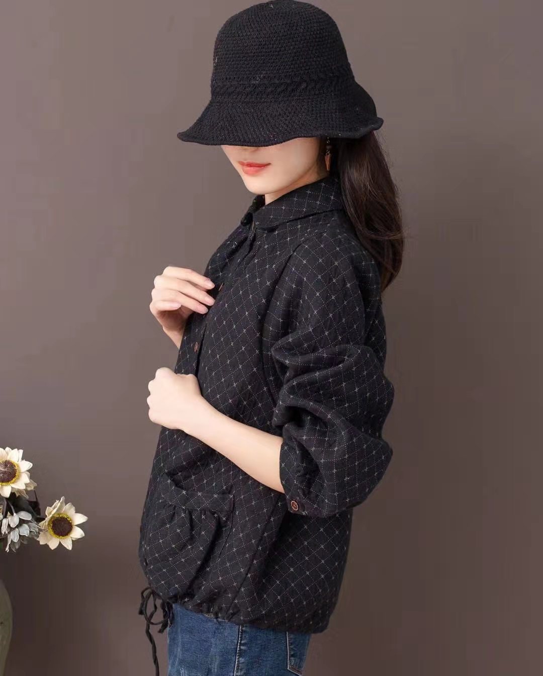 复古衣服批发女装(入春的第一件短外套复古风短外套)(1)