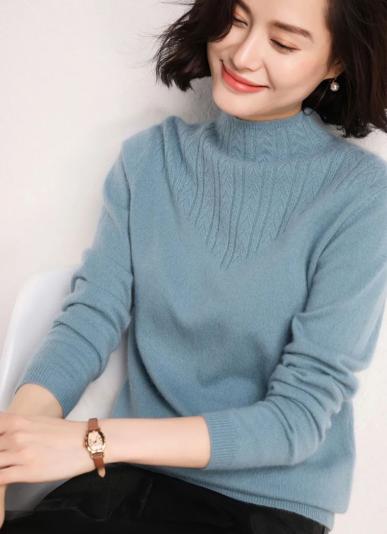 恒源祥女士羊毛衫新款（羊毛衫怎么穿比较好看）(18)