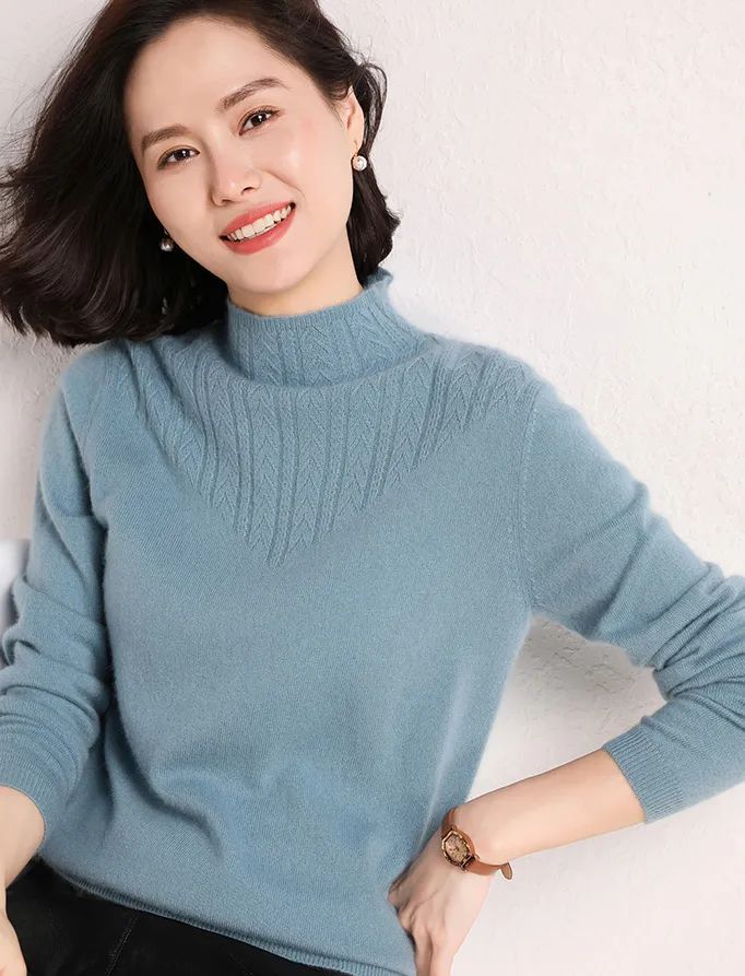 恒源祥女士羊毛衫新款（羊毛衫怎么穿比较好看）(30)